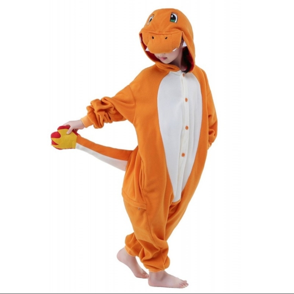 New Cosplay Other - Cosplay Charmander Kids Onesies Size #115 ( ages 7-10)